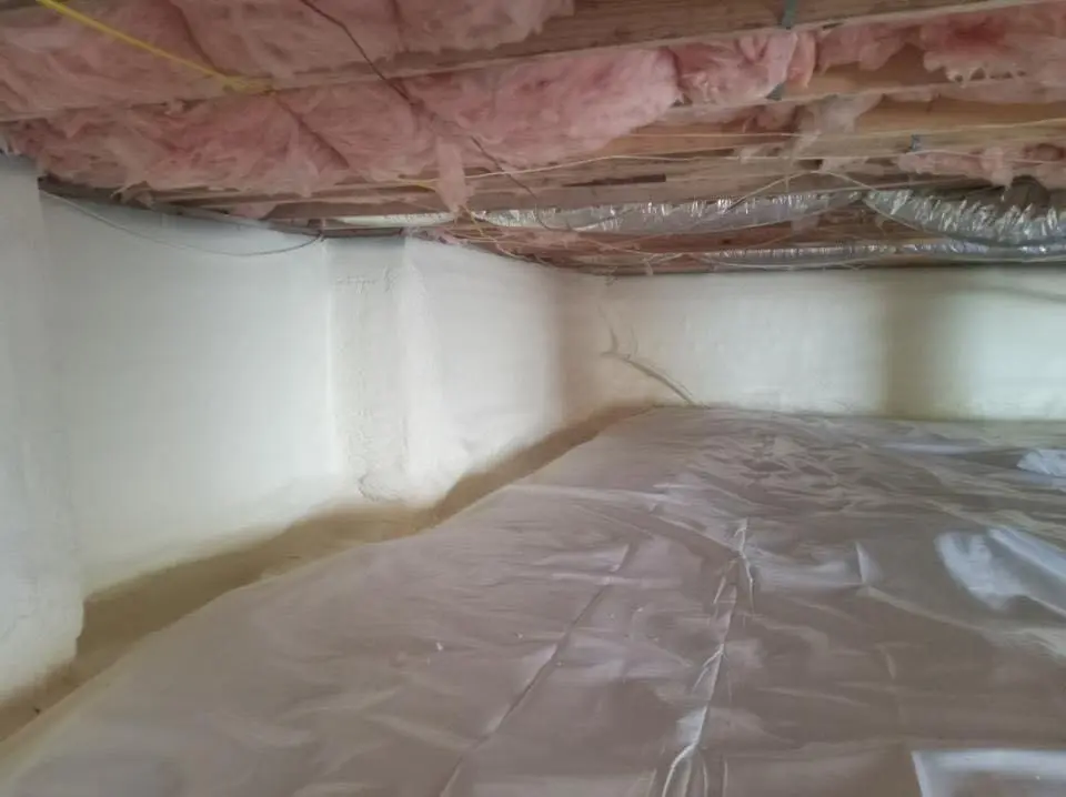 Crawl space encapsulation with closed-cell spray foam for Attic Insulation in Napili-Honokowai